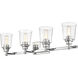 Bohin 4 Light 32 inch Chrome Vanity Wall Light