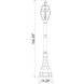 Westover 3 Light 102.25 inch Black Outdoor Post Mounted Fixture
