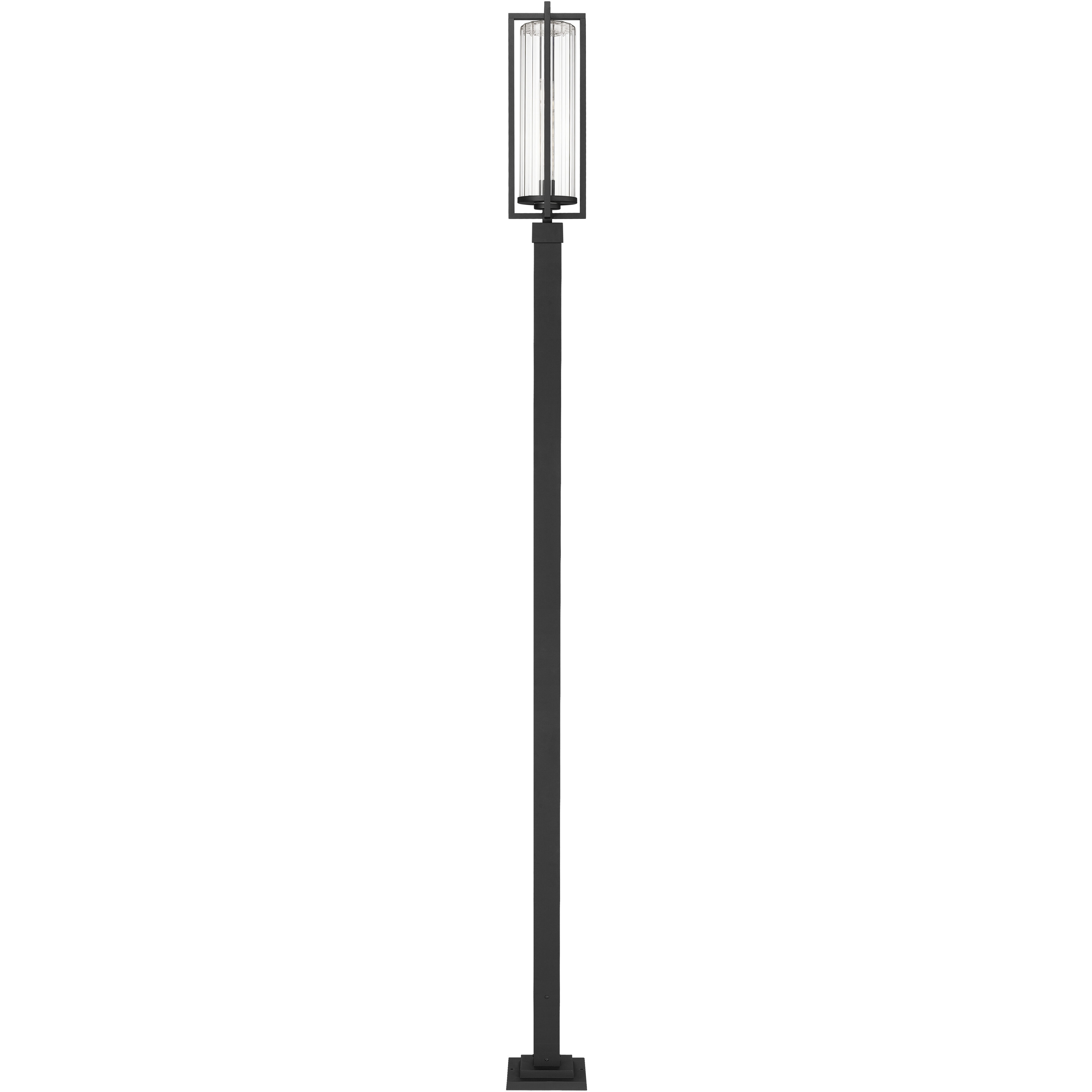 Aura 1 Light 118.5 inch Black Outdoor Post Mounted Fixture in G9