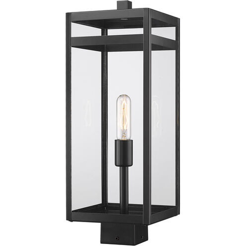 Nuri 1 Light 21 inch Black Outdoor Post Mount Fixture