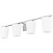 Nextra 4 Light 32 inch Brushed Nickel Bath Vanity Wall Light