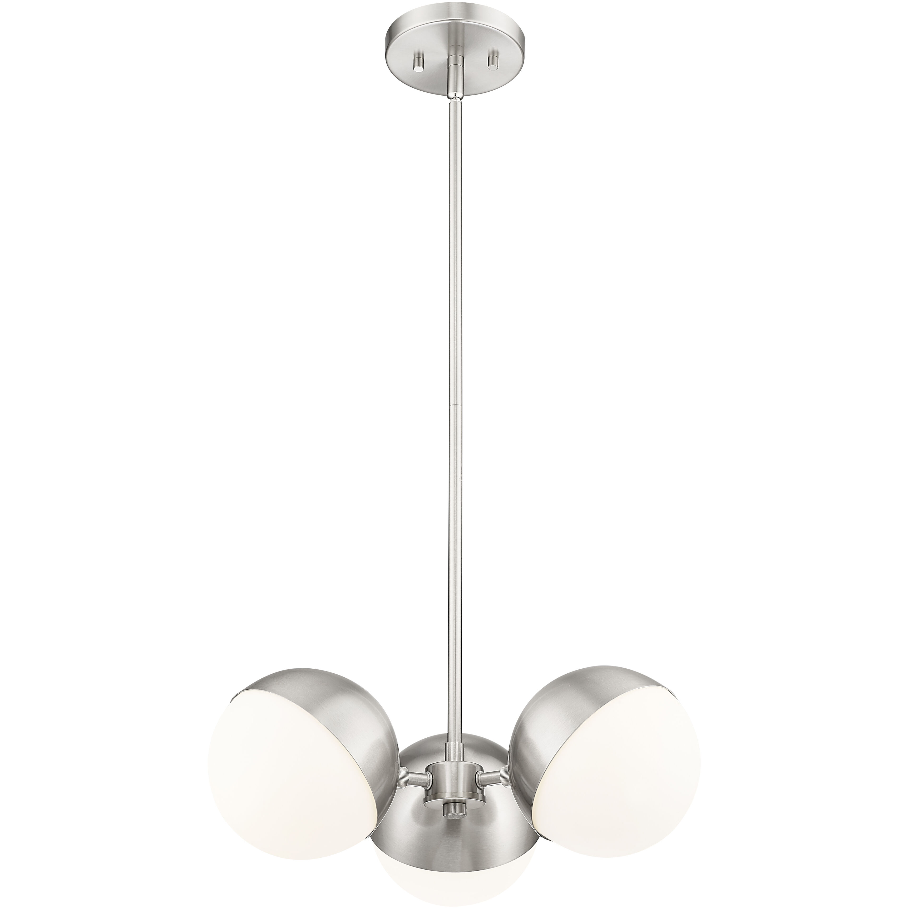Realm Sphere 3 Light 17.25 inch Brushed Nickel Chandelier Ceiling Light