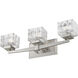 Rubicon 3 Light 22 inch Brushed Nickel Vanity Wall Light in G9