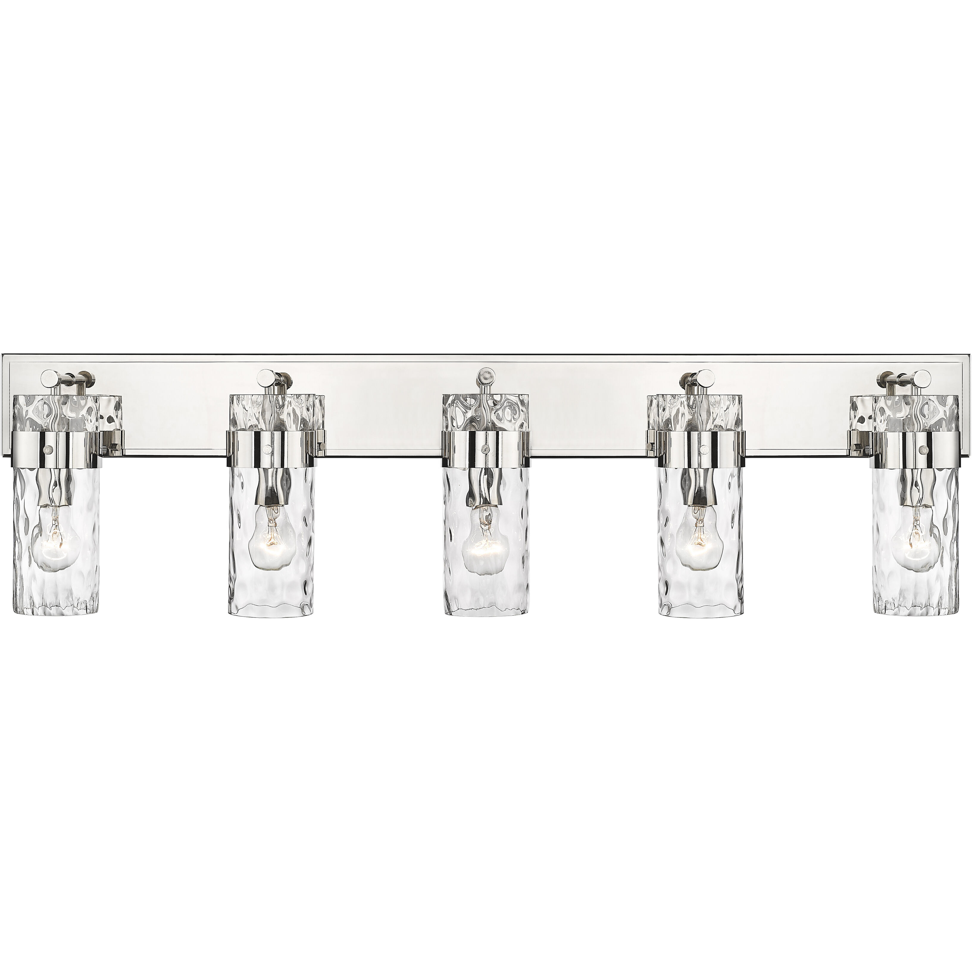 Fontaine 5 Light 44 inch Polished Nickel Vanity Wall Light
