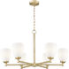 Oren 6 Light 32 inch Modern Gold Chandelier Ceiling Light