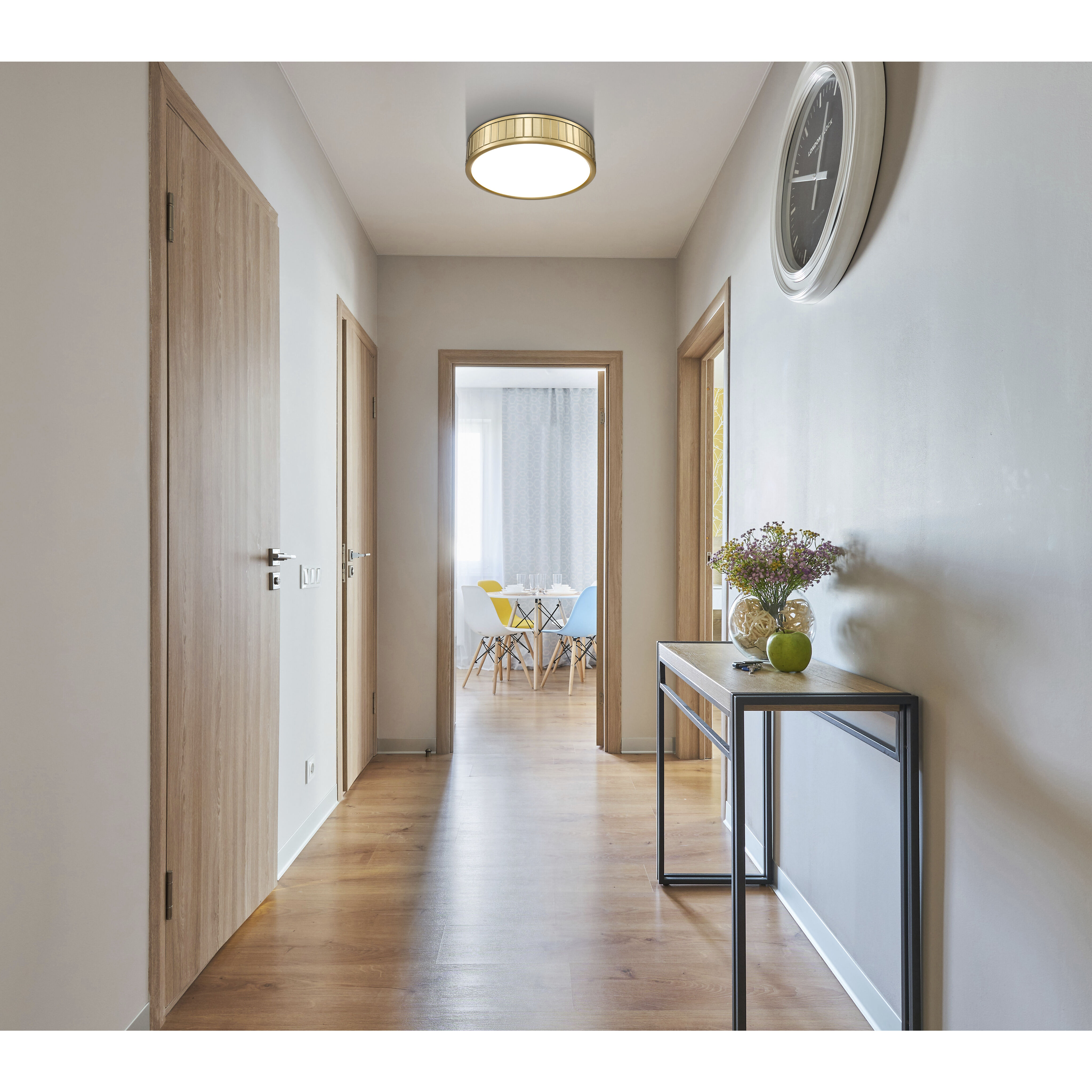 Madison LED 12.5 inch Modern Gold Flush Mount Ceiling Light