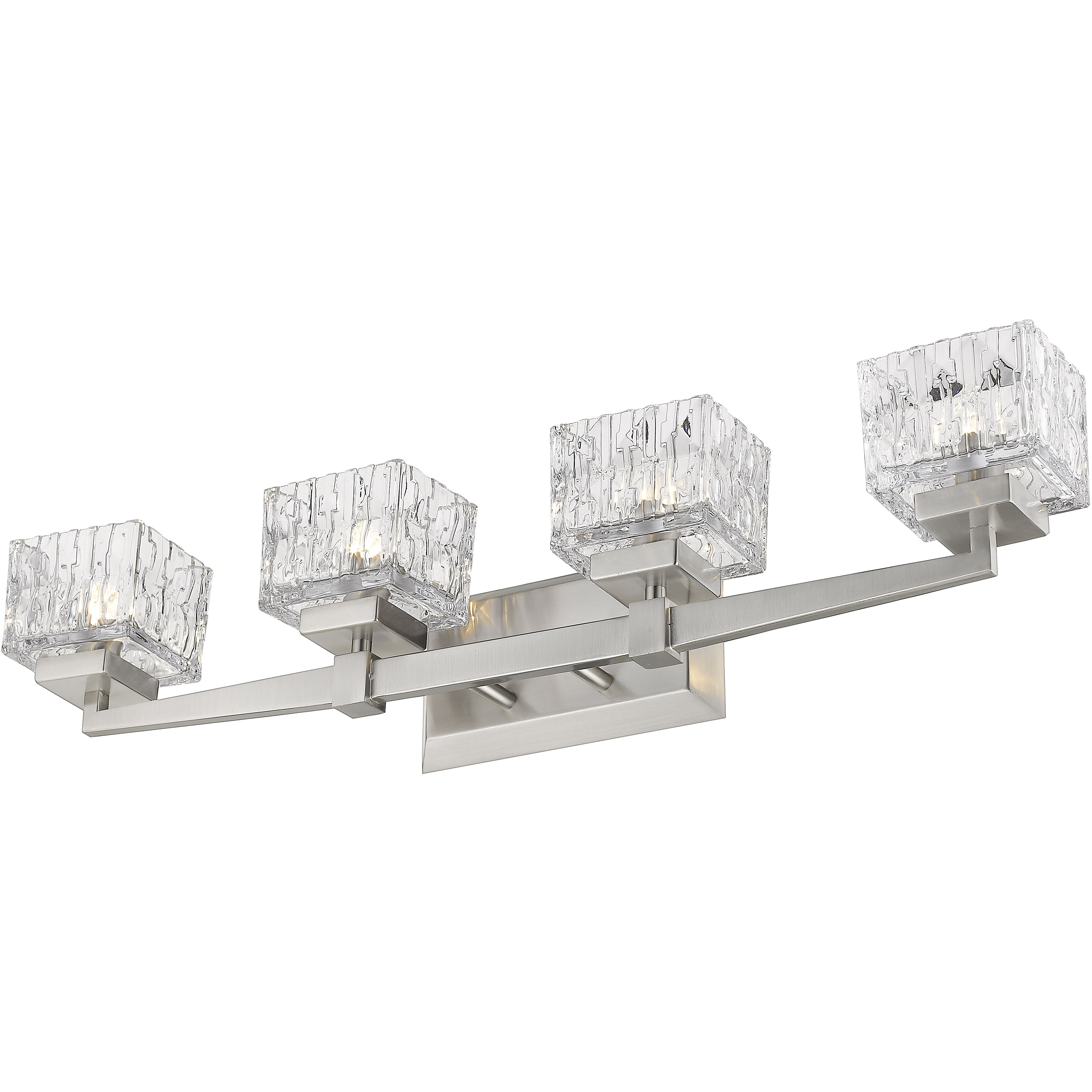 Rubicon 4 Light 29.5 inch Brushed Nickel Vanity Wall Light in G9