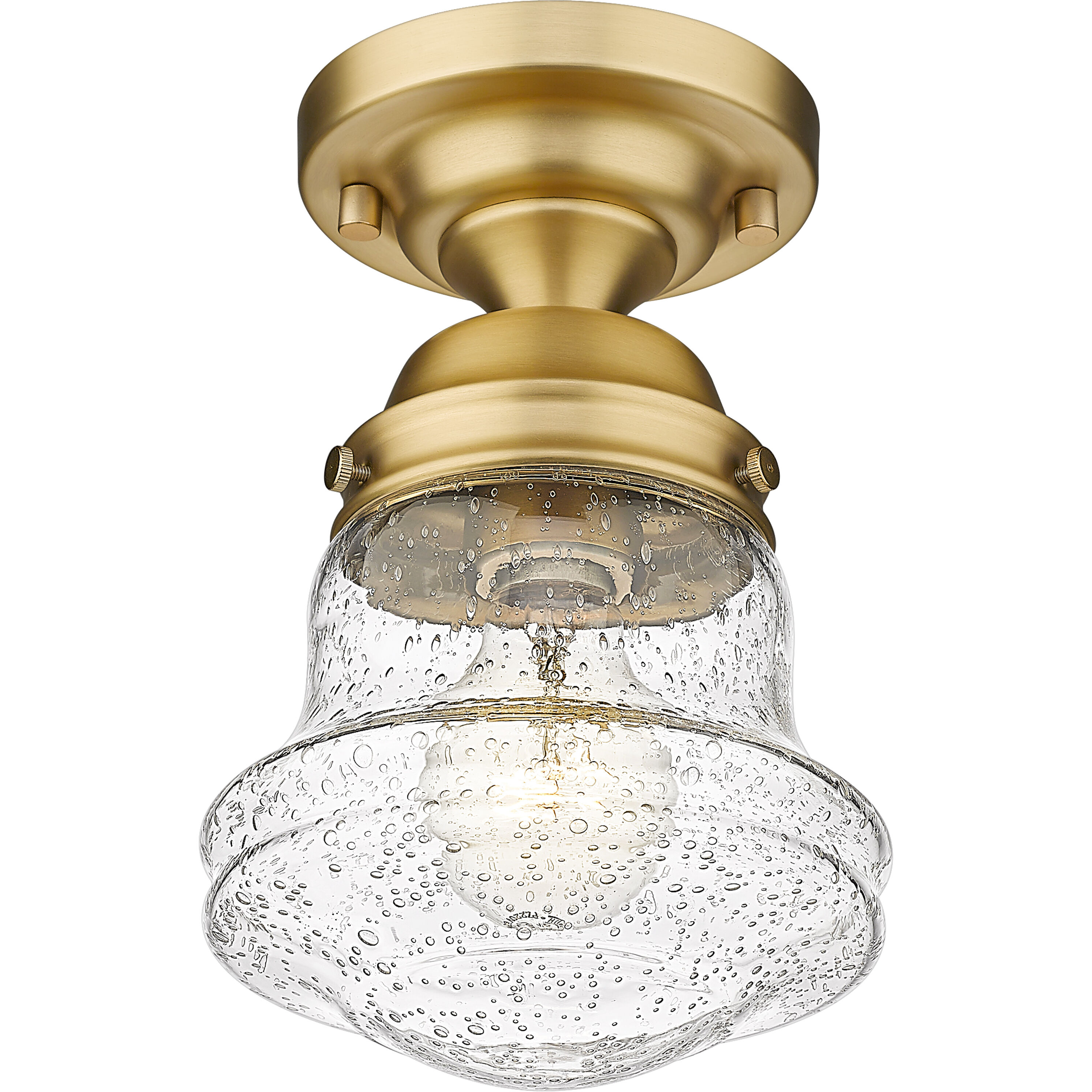 Vaughn 1 Light 6 inch Heritage Brass Flush Mount Ceiling Light