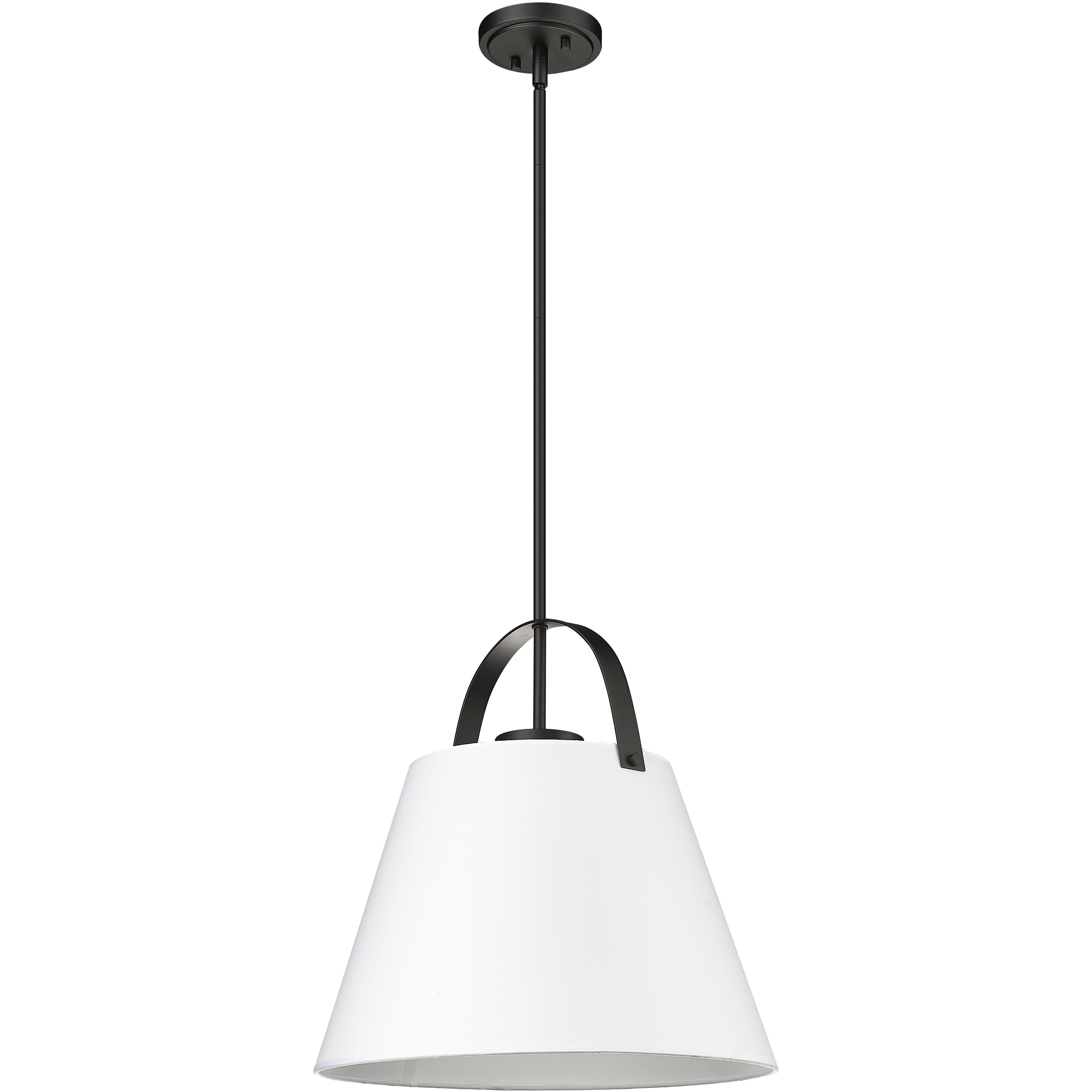 Z-Studio 1 Light 18 inch Matte Black Pendant Ceiling Light