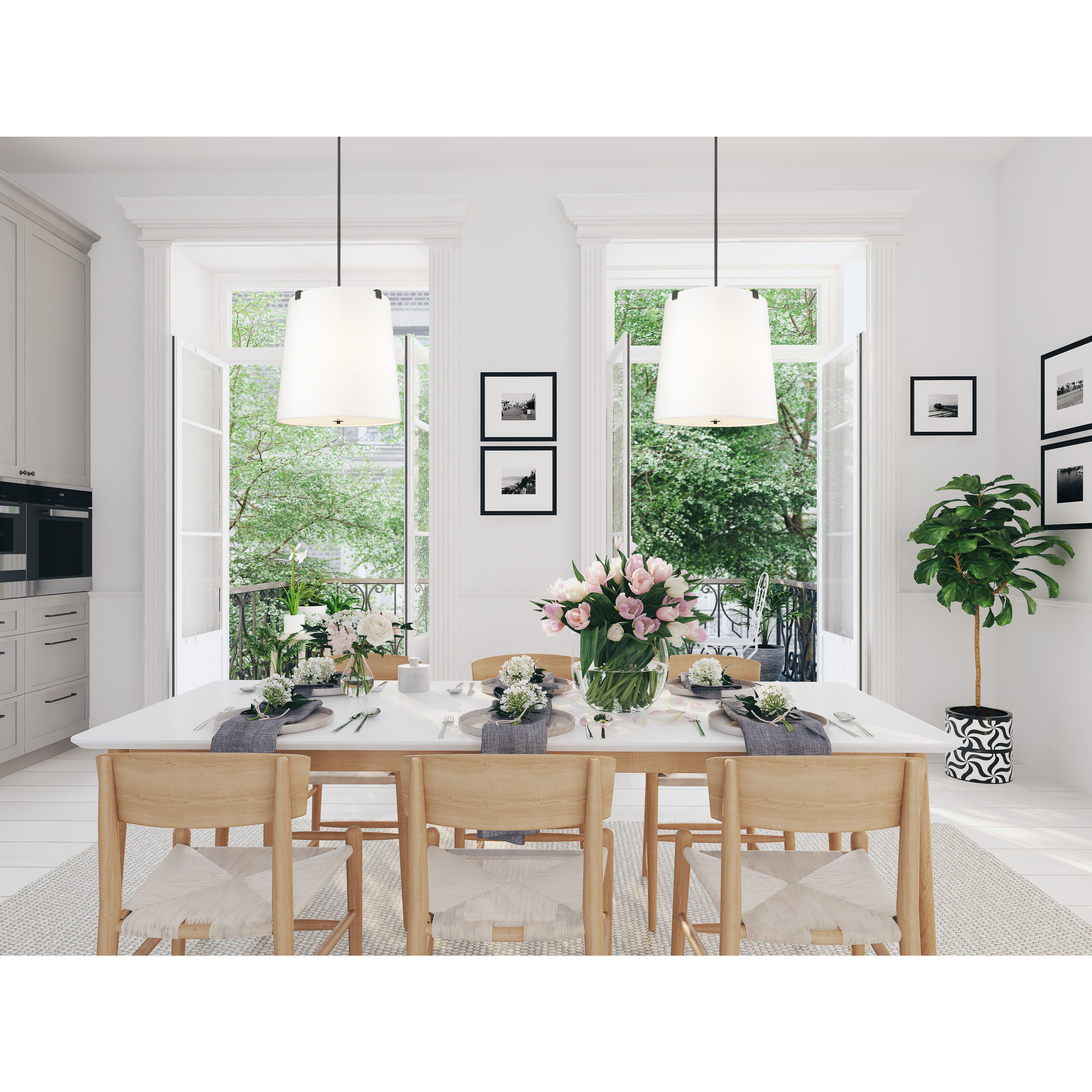 Weston 5 Light 18 inch Matte Black Pendant Ceiling Light