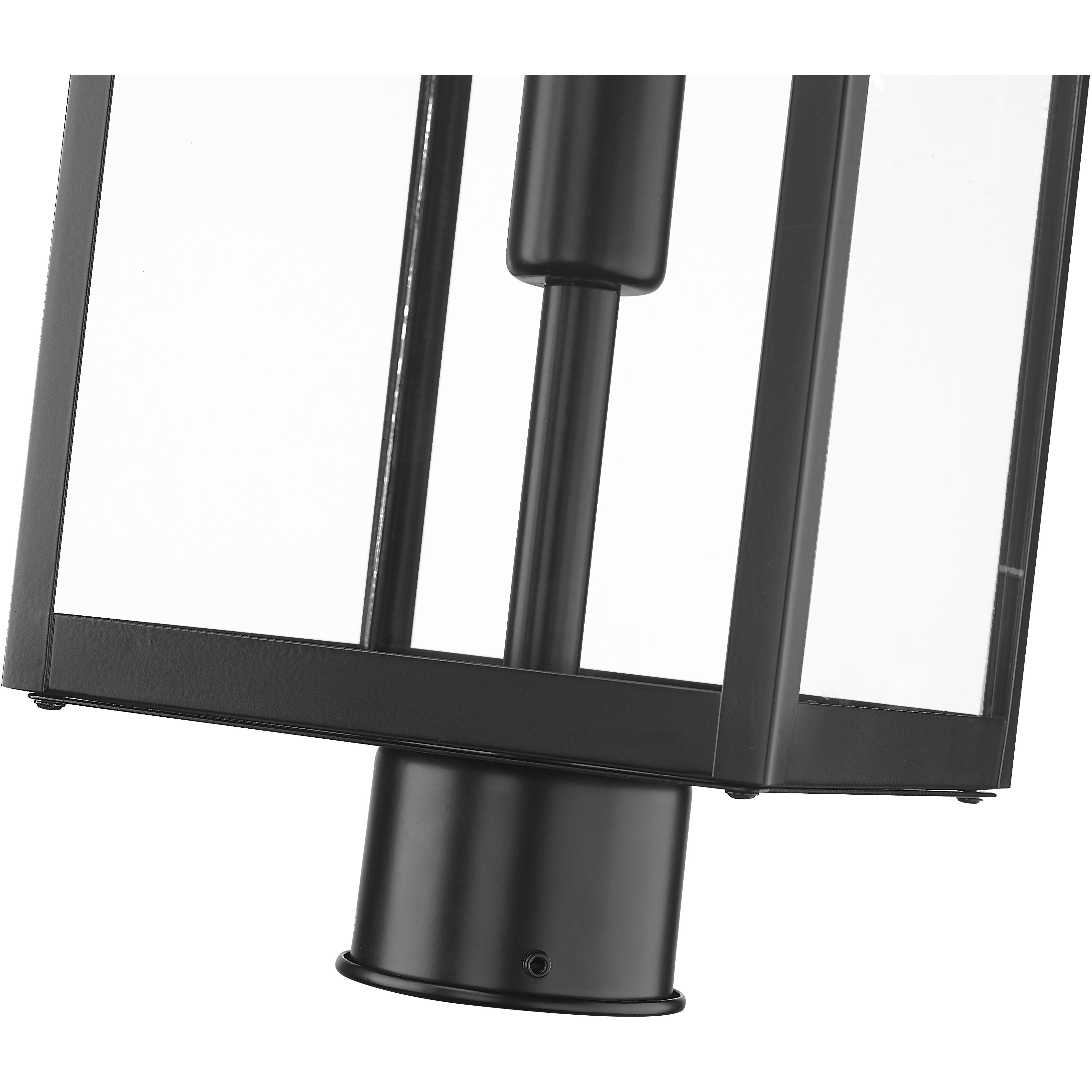 Nuri 1 Light 21.5 inch Black Outdoor Post Mount Fixture