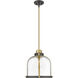 Burren 1 Light 12.25 inch Bronze and Brass Pendant Ceiling Light