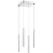 Forest LED 9.5 inch Chrome Chandelier Ceiling Light in Chrome Steel
