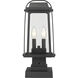 Millworks 2 Light 17.75 inch Black Outdoor Pier Mounted Fixture