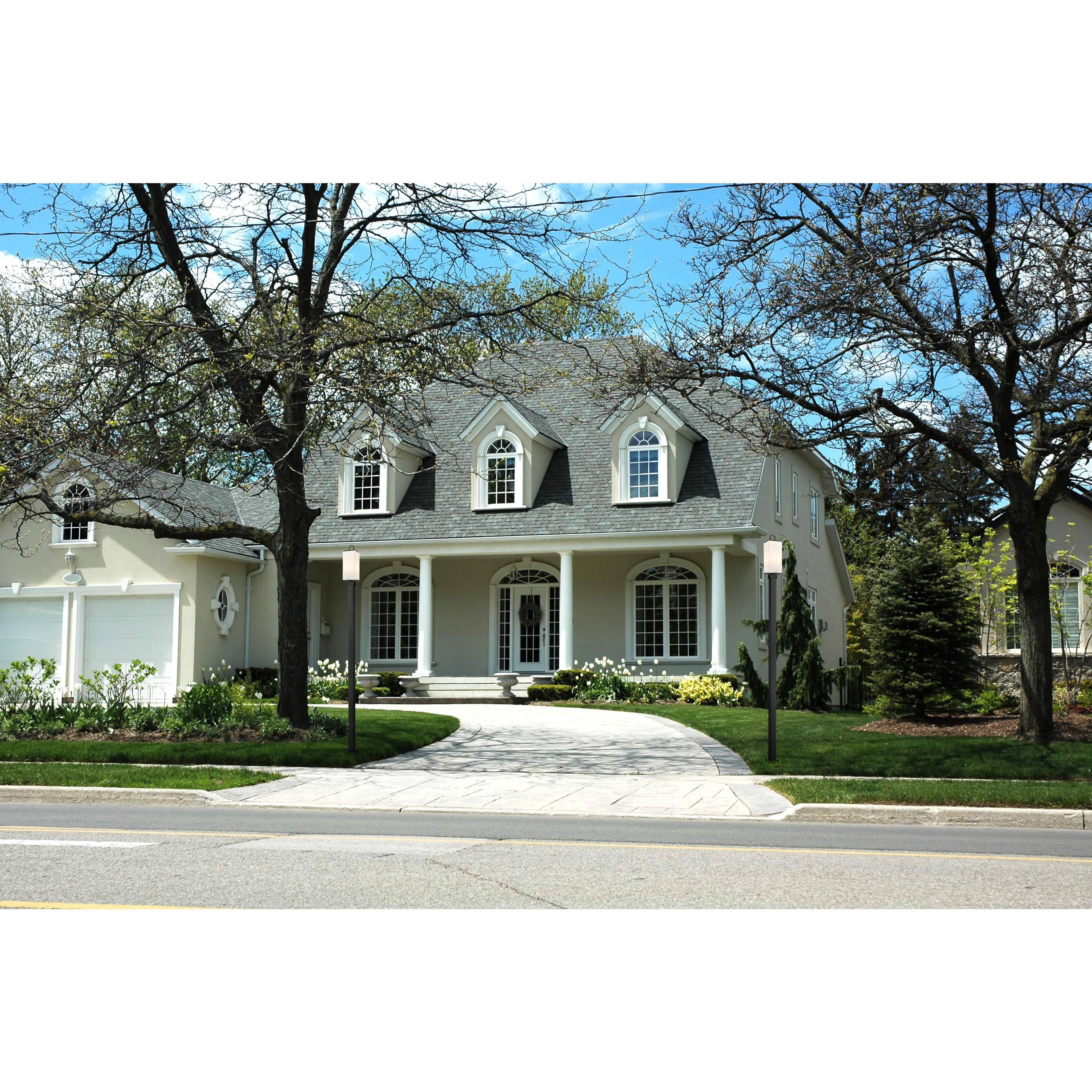 Sana 2 Light 114 inch Black Outdoor Post Mounted Fixture