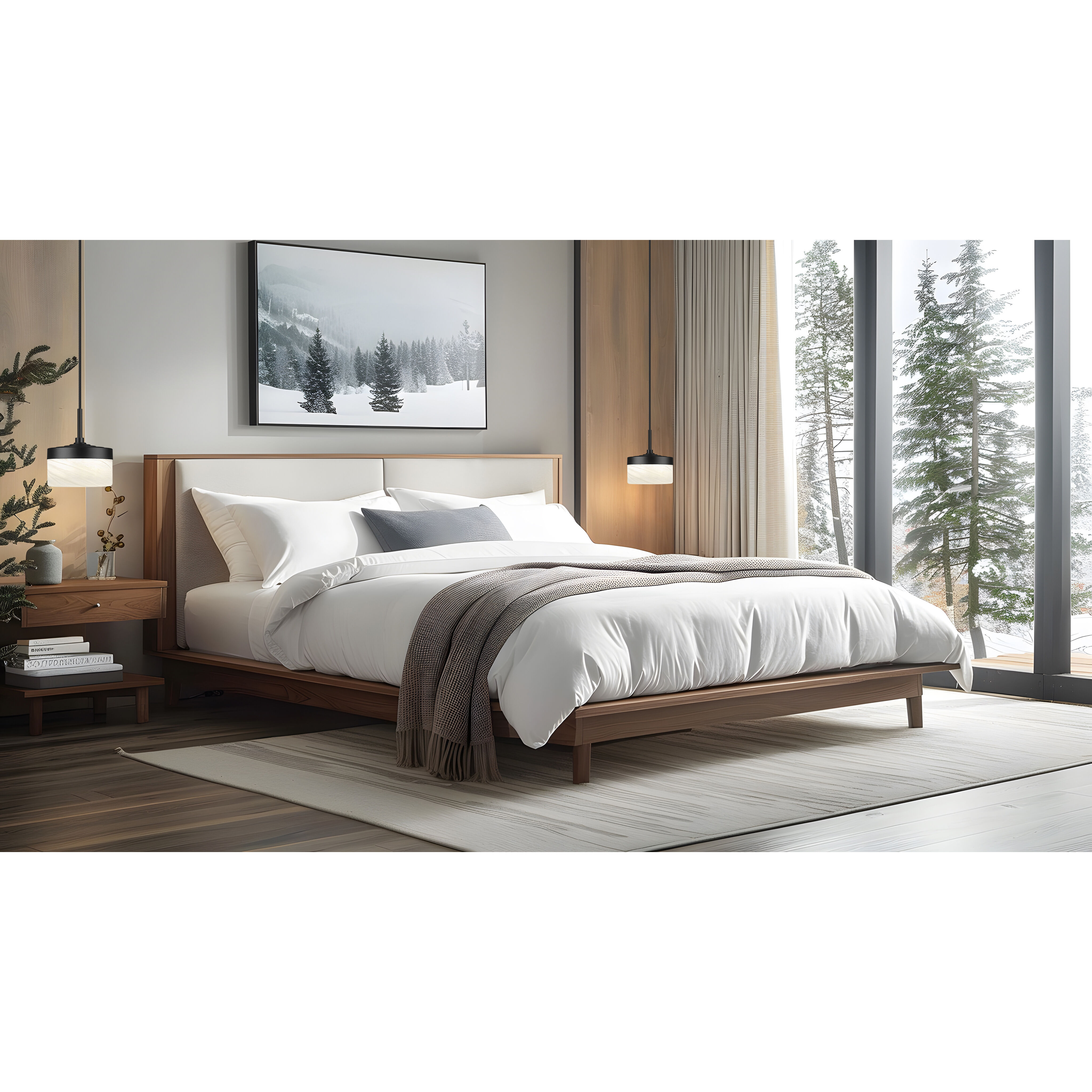 Renaud Pendant Ceiling Light in Matte Black