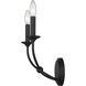 Arabella 2 Light 10 inch Matte Black Wall Sconce Wall Light