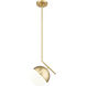 Realm Sphere 1 Light 10.75 inch Modern Gold Pendant Ceiling Light