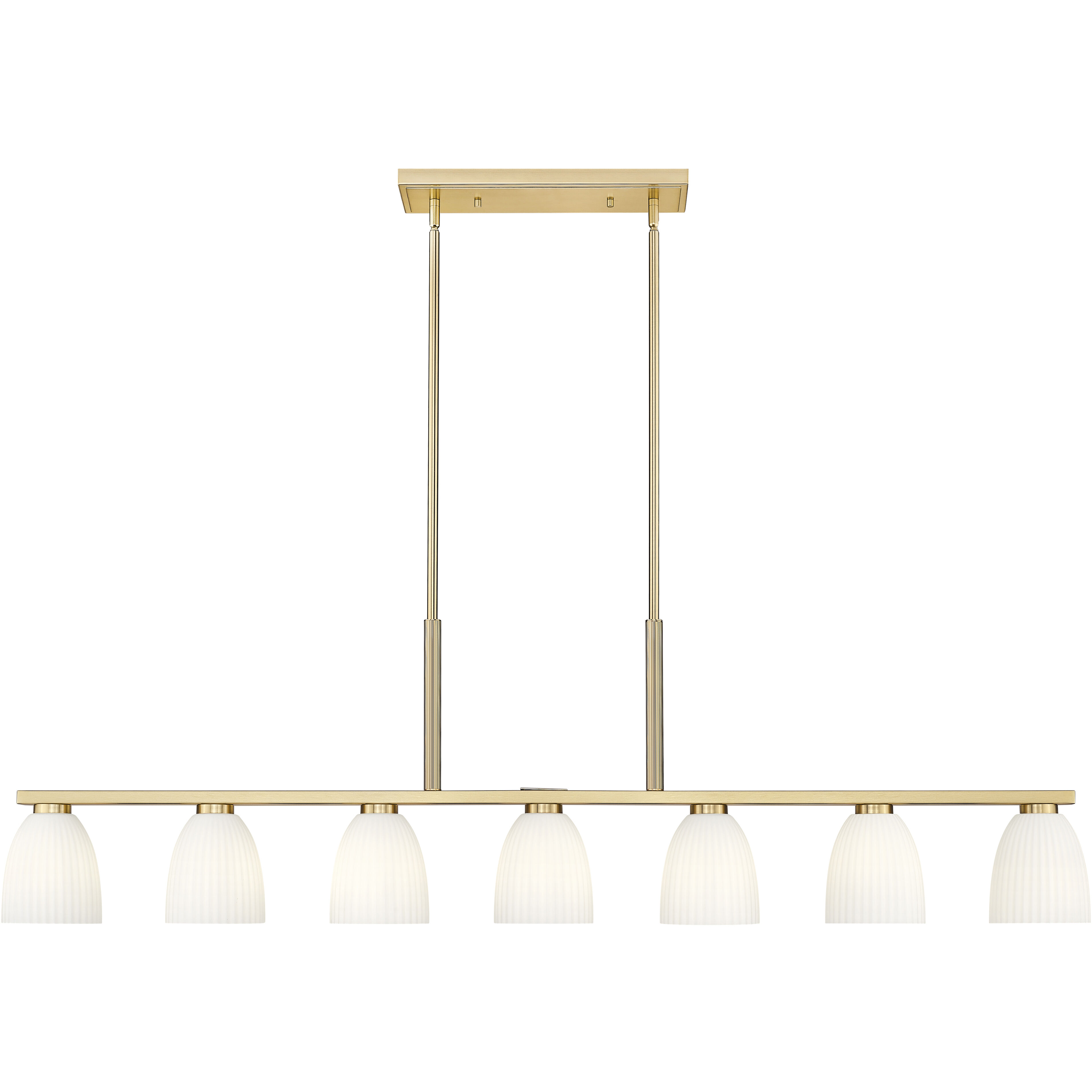 Naya Linear Chandelier Ceiling Light in Modern Gold