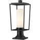 Sheridan 1 Light 19.5 inch Black Outdoor Pier Mounted Fixture
