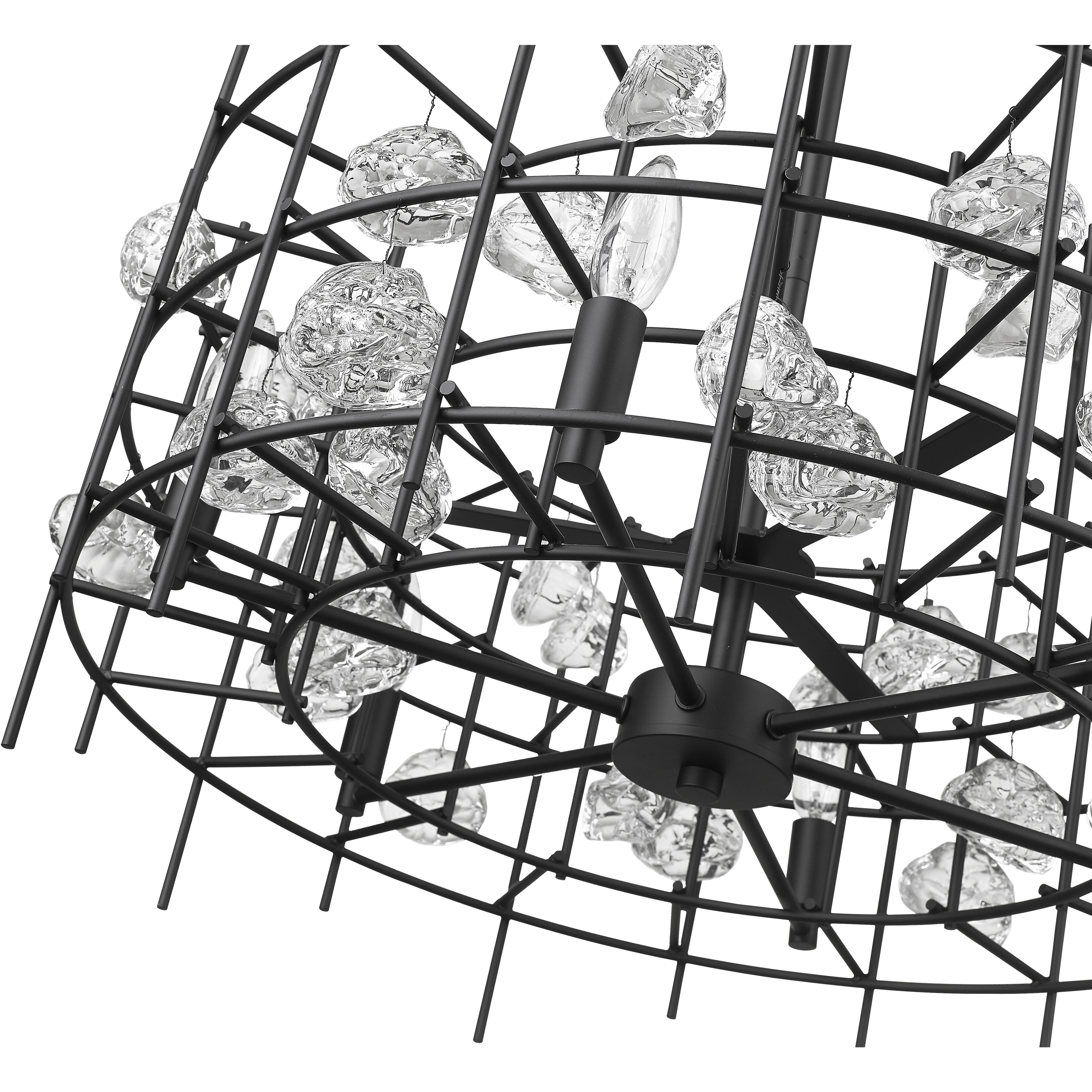 Garroway 6 Light 24 inch Matte Black Chandelier Ceiling Light