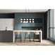 Artemis 10 Light 40 inch Matte Black Linear Chandelier Ceiling Light