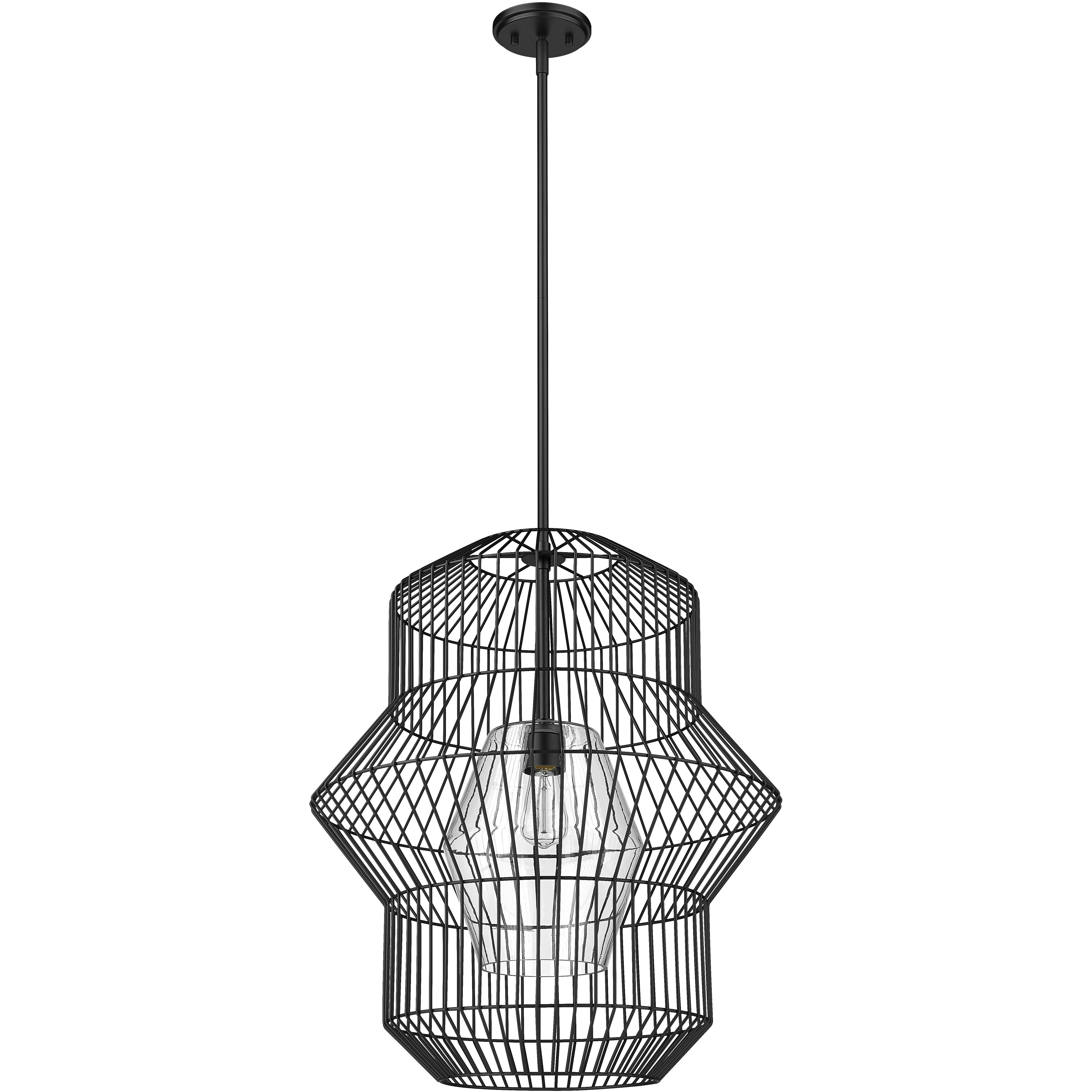 Orsay 1 Light 24 inch Matte Black Pendant Ceiling Light