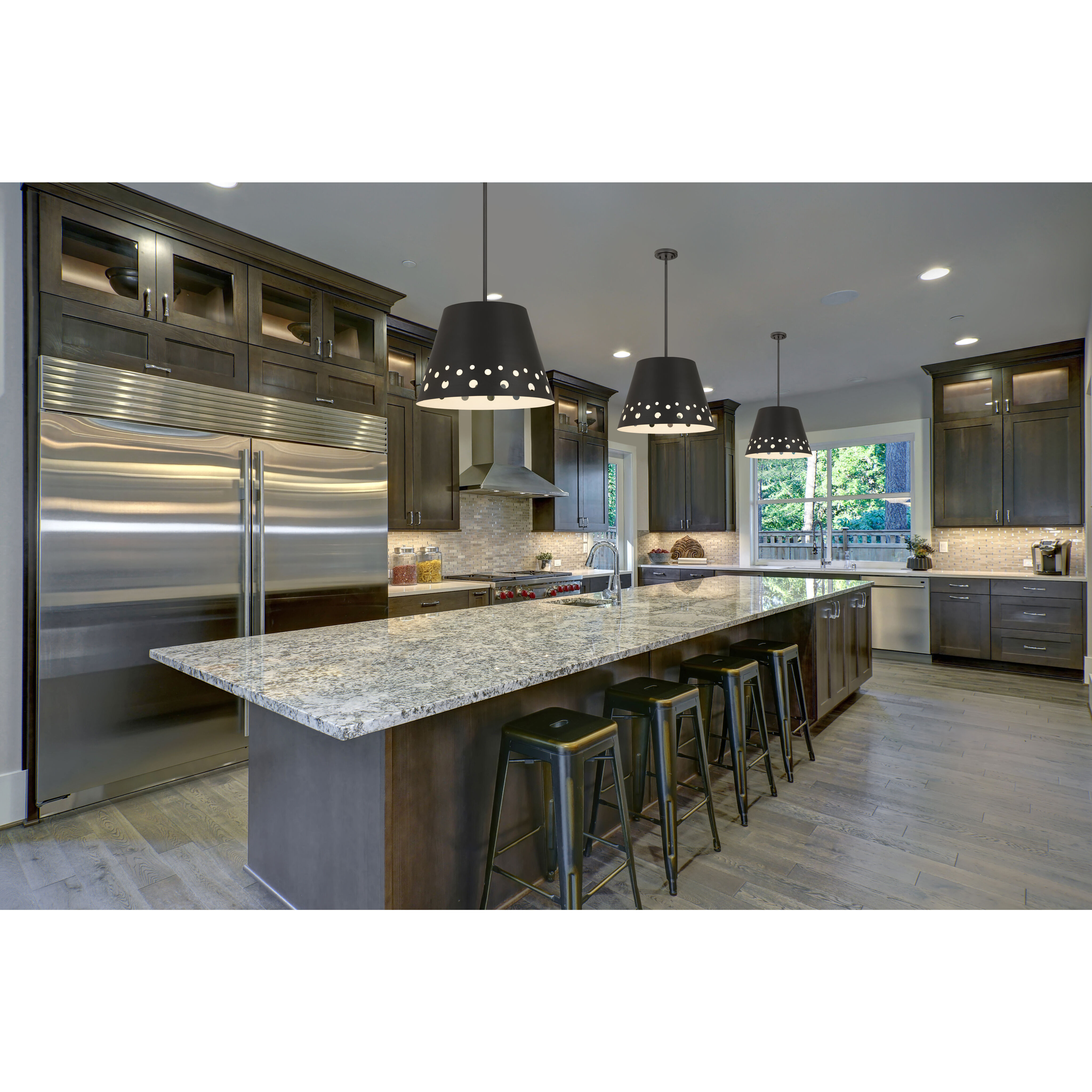 Katie 1 Light 18 inch Matte Black Chandelier Ceiling Light