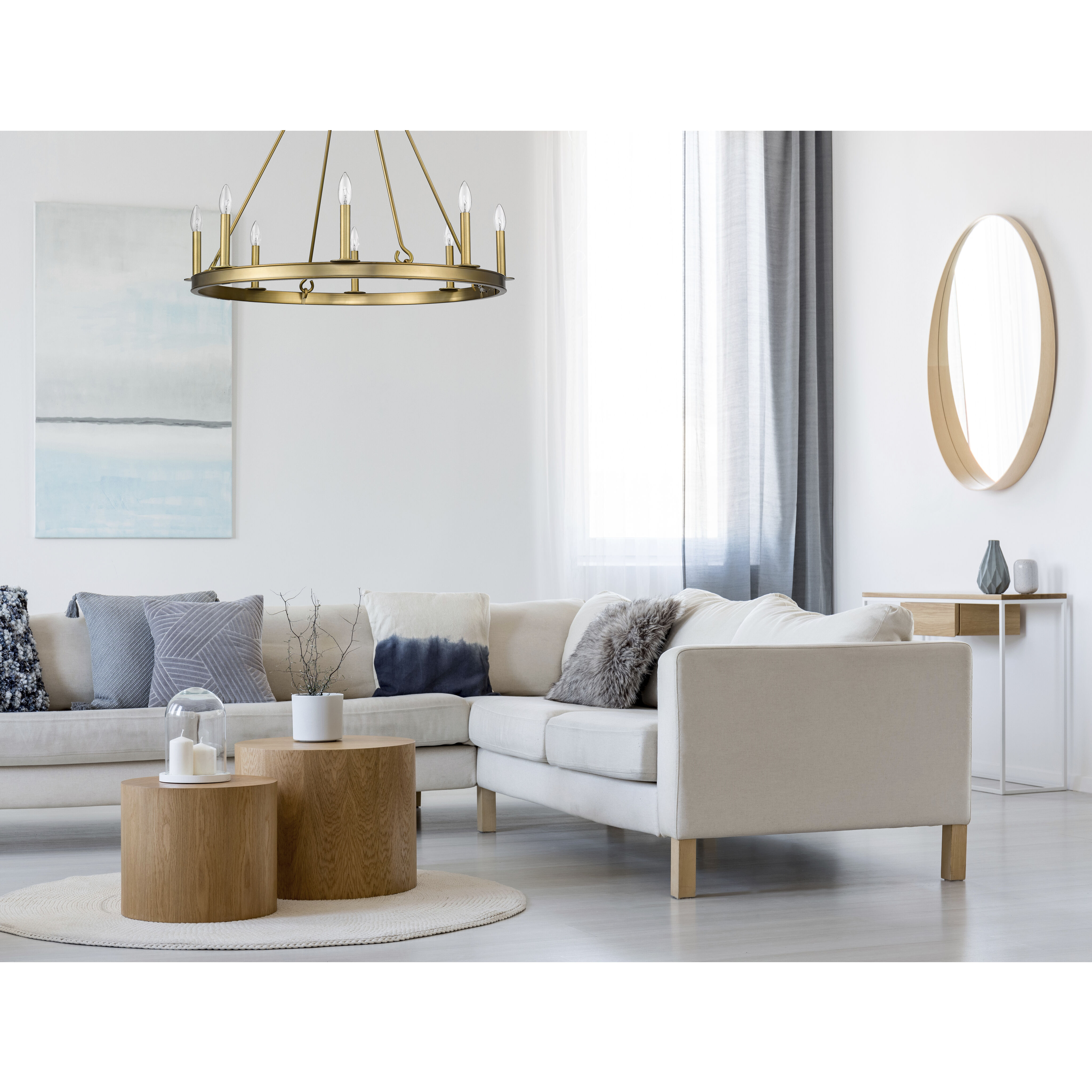 Barclay 8 Light 33 inch Olde Brass Chandelier Ceiling Light