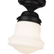 Vaughn 1 Light 6 inch Matte Black Flush Mount Ceiling Light