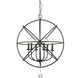 Tull 6 Light 24 inch Matte Black Chandelier Ceiling Light