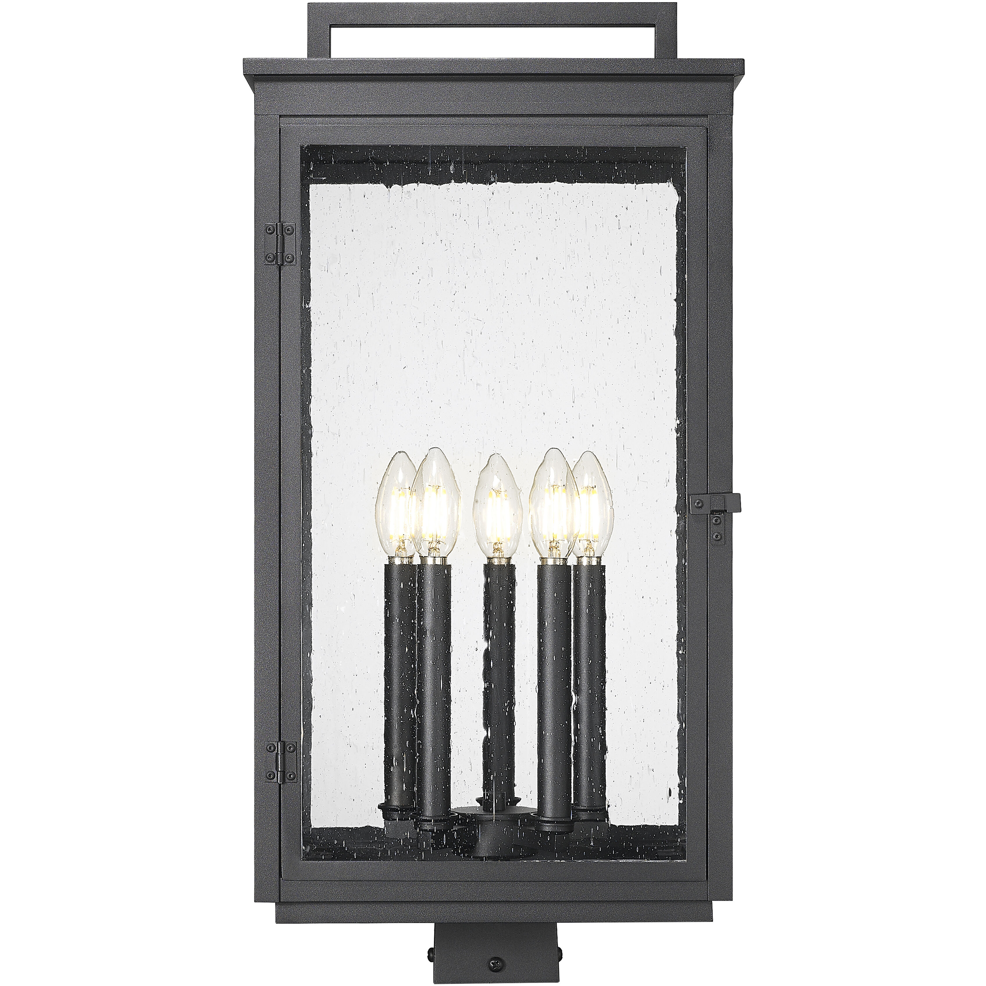 Hartwell 5 Light 25.25 inch Sand Black Outdoor Post Mount Fixture