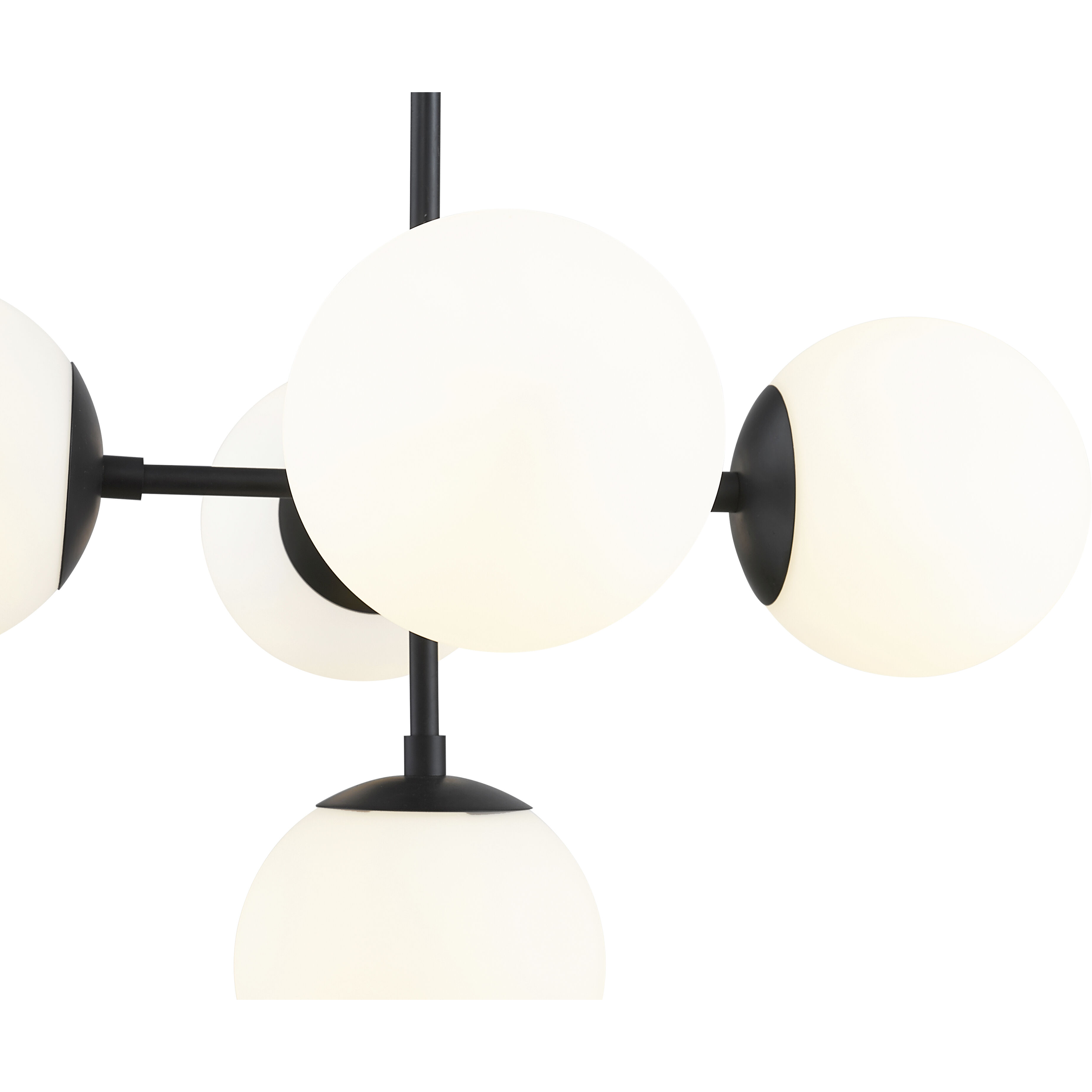 Midnetic 5 Light 22.25 inch Matte Black Pendant Ceiling Light