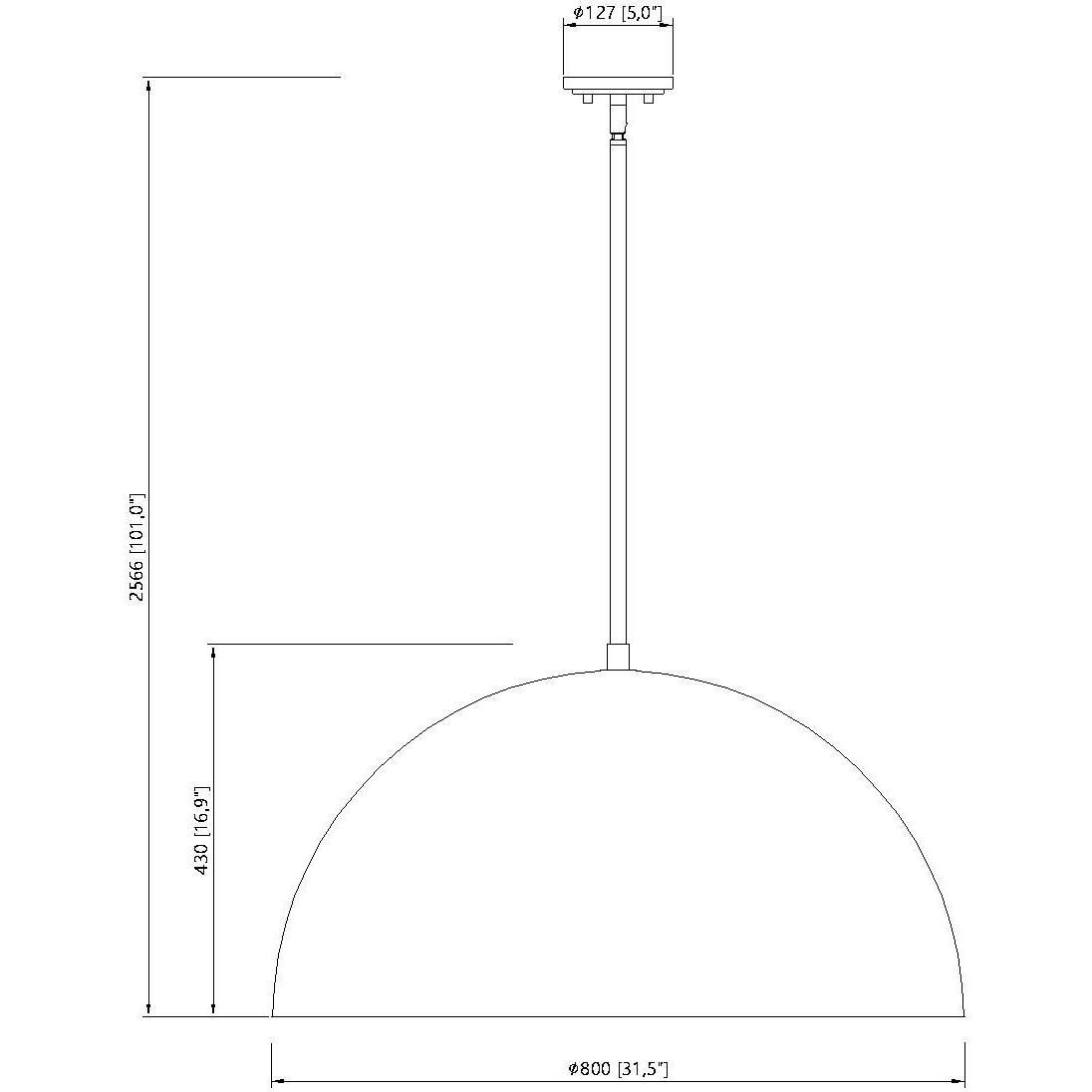 Vega Pendant Ceiling Light in Matte Black