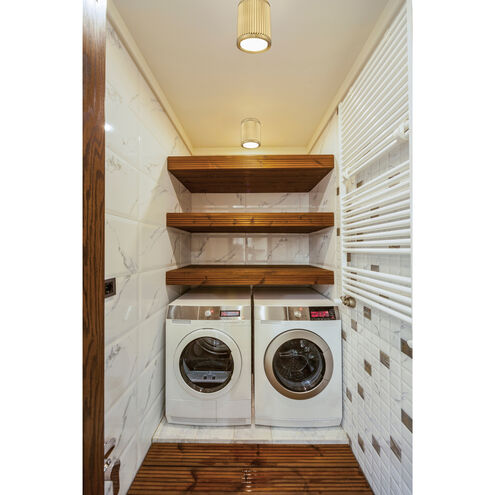 Stari LED 6.25 inch Modern Gold Flush Mount Ceiling Light