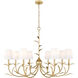 Aslin 8 Light 42 inch Gold Leaf Chandelier Ceiling Light