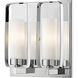 Aideen 2 Light 9 inch Chrome Wall Sconce Wall Light