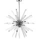 Burst 10 Light 41.5 inch Chrome Chandelier Ceiling Light in 84