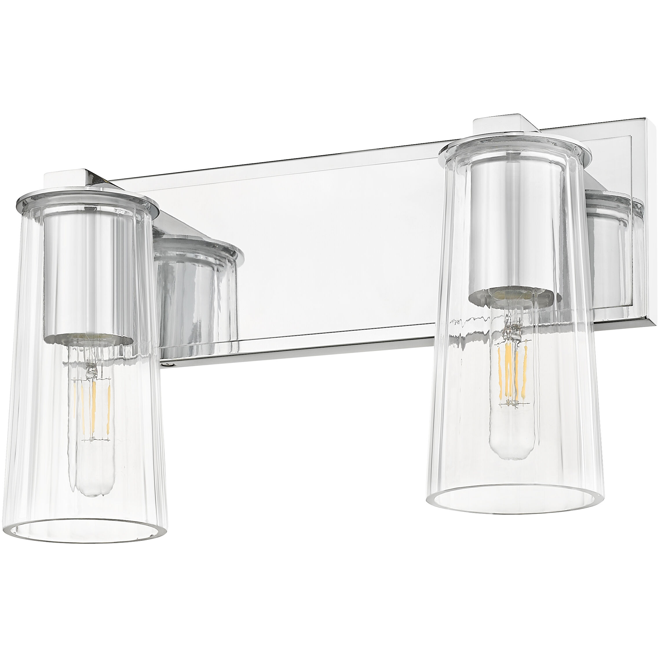 Titus 2 Light 16 inch Chrome Bath Vanity Light Wall Light