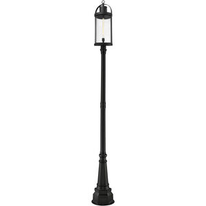 Roundhouse 1 Light 113.25 inch Black Outdoor Post Mounted Fixture