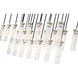 Beau 23 Light 54 inch Brushed Nickel Linear Chandelier Ceiling Light