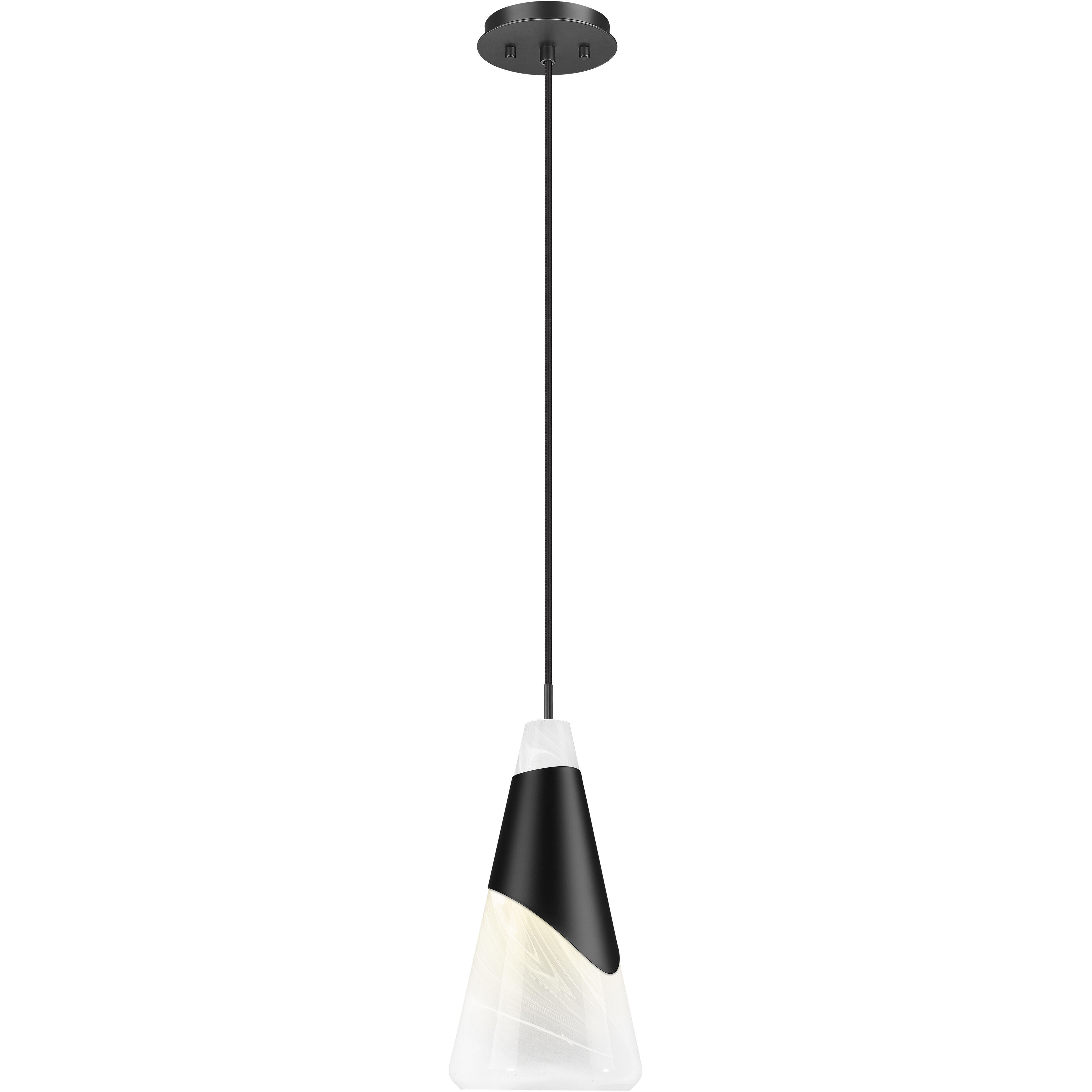 Aimie 1 Light 7 inch Matte Black Pendant Ceiling Light