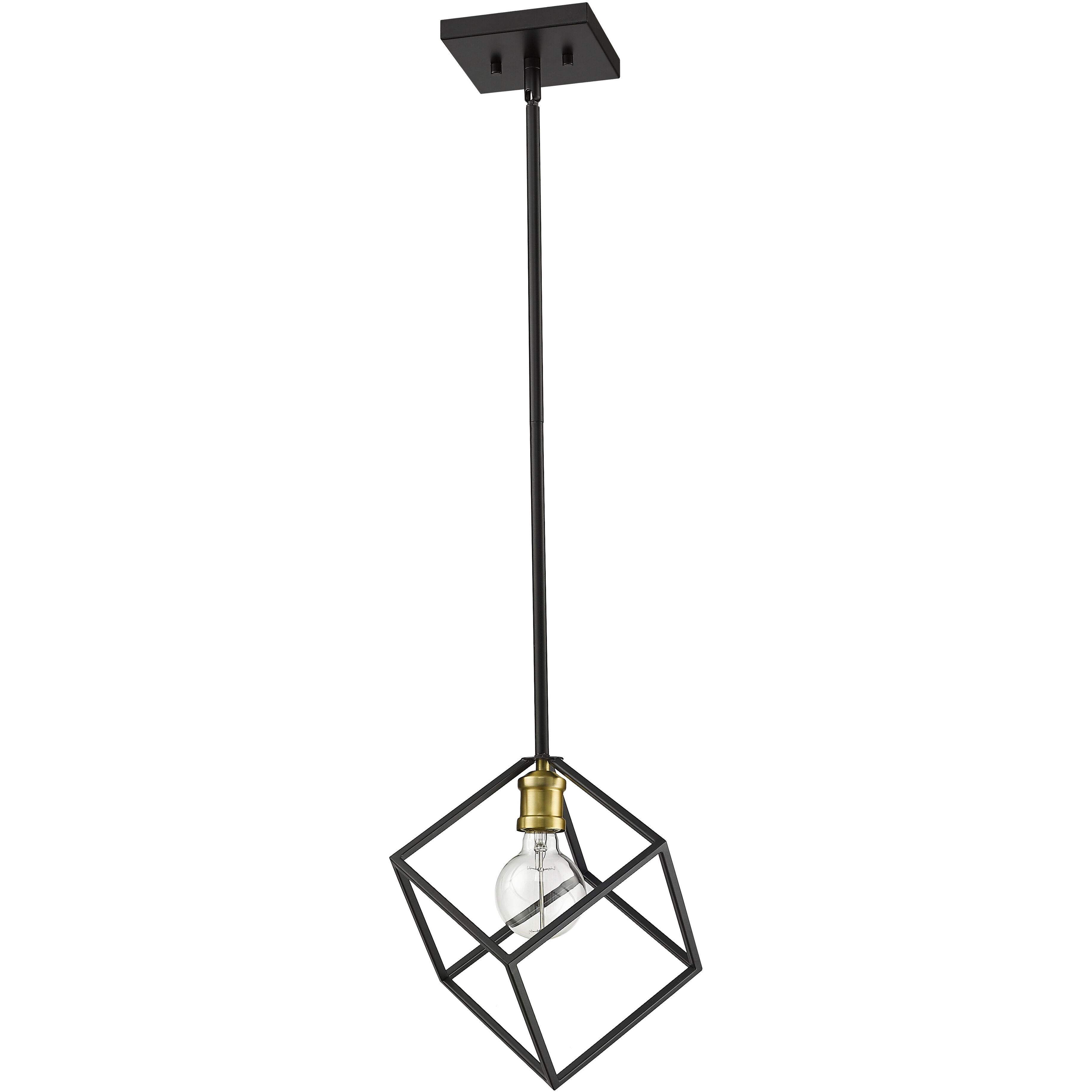 Vertical 1 Light 11.25 inch Bronze and Olde Brass Pendant Ceiling Light