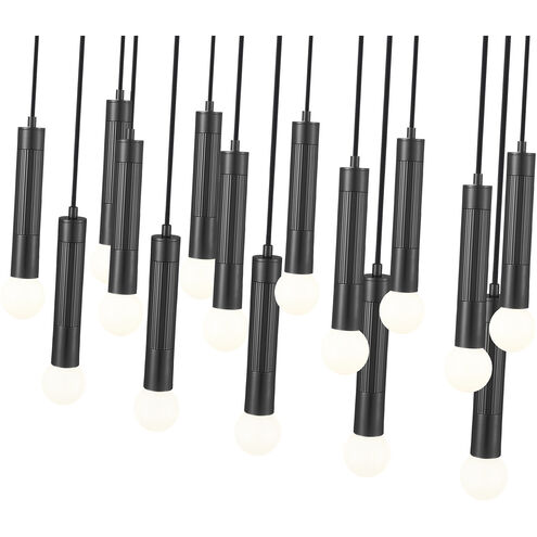 Stari Linear Chandelier Ceiling Light in Matte Black