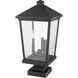 Beacon 3 Light 25 inch Oil Rubbed Bronze Outdoor Pier Mounted Fixture in 15.5