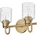 Kinsley 2 Light 14.5 inch Heirloom Gold Bath Vanity Wall Light