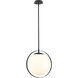 Midnetic 1 Light 12 inch Matte Black Pendant Ceiling Light