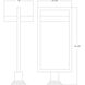 Luttrel LED 32.5 inch Black Outdoor Pier Mounted Fixture
