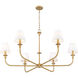 Tova 6 Light 48.75 inch Rubbed Brass Chandelier Ceiling Light