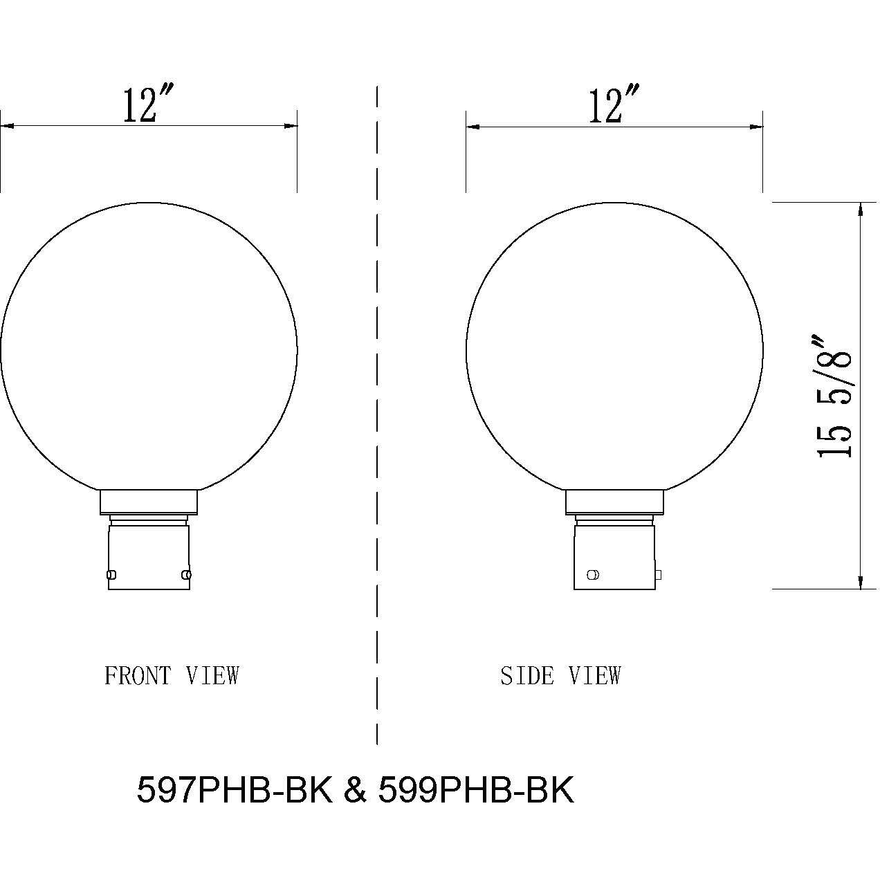 Laurent 1 Light 15.75 inch Black Outdoor Post Mount Fixture